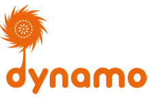 Logotyp för Stadsbiblioteket Dynamo.