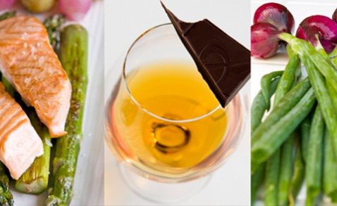 Detalj ur omslaget till "Håkan Larssons fredagkväll med mat och vin". Bonnier fakta.