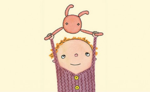 Detalj ur omslaget till "Pom och Pim". Lilla Piratförlaget.