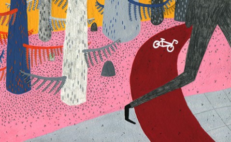 "Siri skyndar". Illustration: Saga Bergebo.