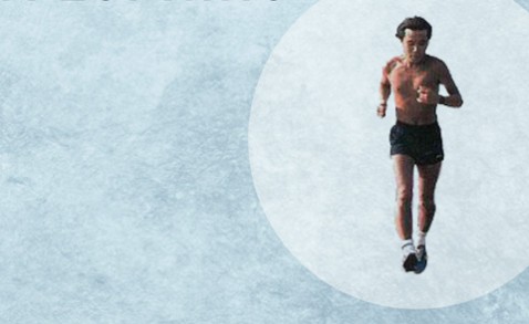 Detalj ur omslaget till "Vad jag pratar om när jag pratar om löpning". Norstedts förlag.